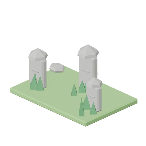 Gravestone Set (Medieval MMO Starter Realm)