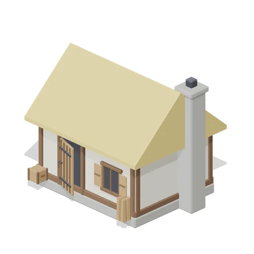 Thatched Cottage (Medieval MMO Starter Realm)