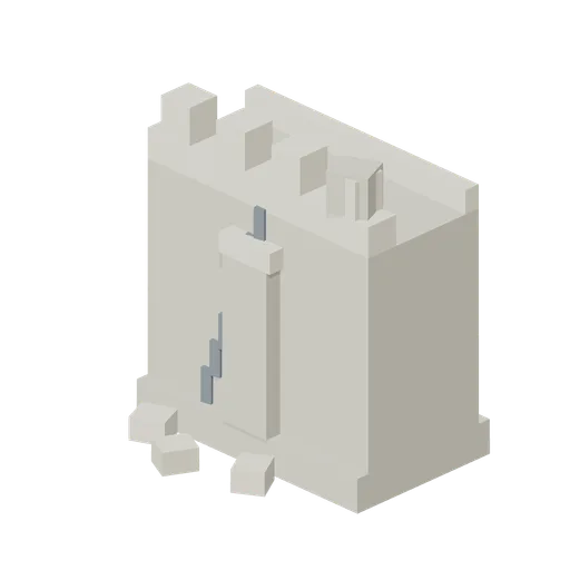 Assault Wall Bay Cracked (Medieval Siege and Castle Defence)