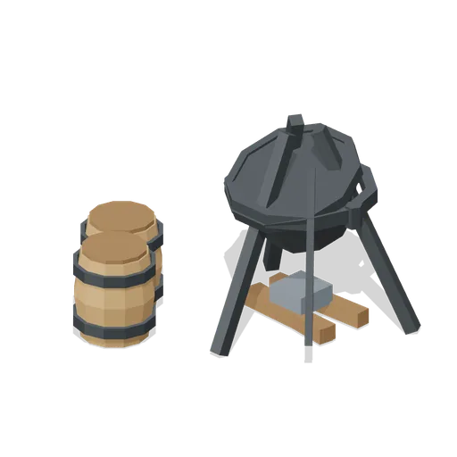 Pitch Cauldron on a Tripod (Medieval Siege and Castle Defence)