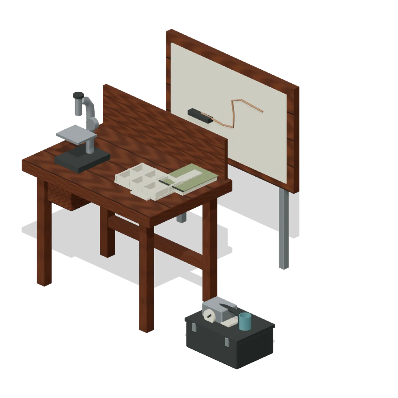 Research and Crafting Progression assembled scene