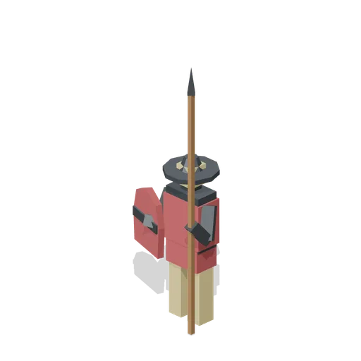 Spearman Crimson (Medieval Siege and Castle Defence)