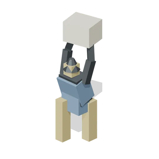 Defender Hurling a Stone (Medieval Siege and Castle Defence)