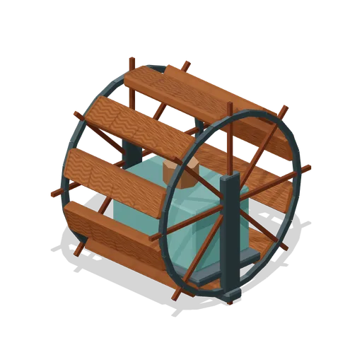 Side paddlewheel drive (Ocean Raft Settlement)