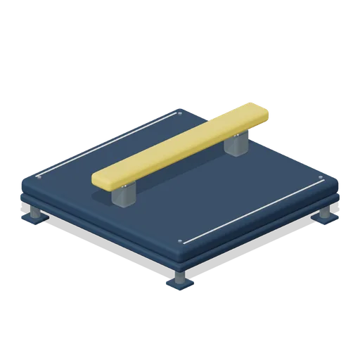 Narrow padded balance beam (Party Obstacle Course)