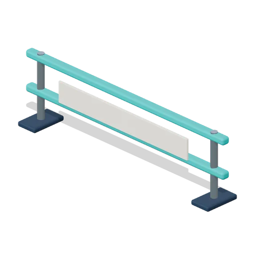 Straight perimeter rail (Party Obstacle Course)
