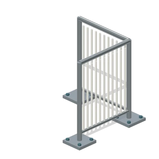 Pool fence corner (Waterpark and Pool Operations)