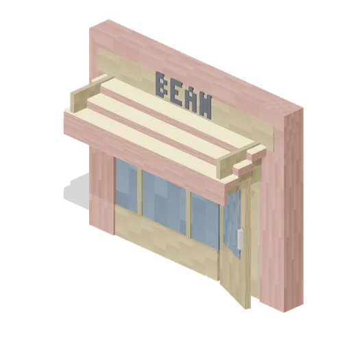 Shopfront Bay Cafe (Pixel Modern City Street)