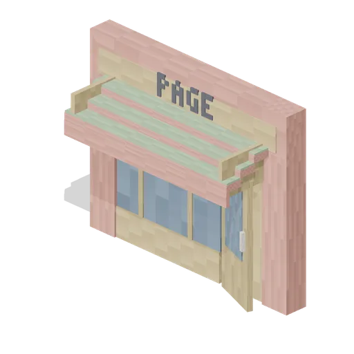 Shopfront Bay Bookshop (Pixel Modern City Street)