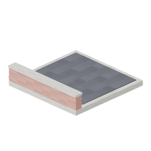 Flat Roof Slab Parapet (Pixel Modern City Street)