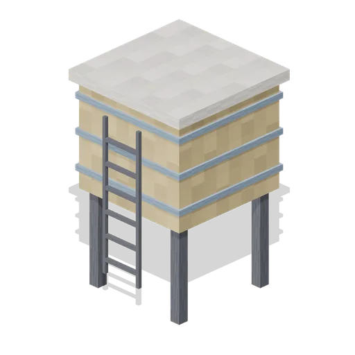Rooftop Water Tank (Pixel Modern City Street)