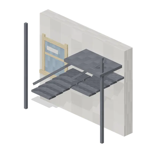 Fire Escape Stair Bay (Pixel Modern City Street)
