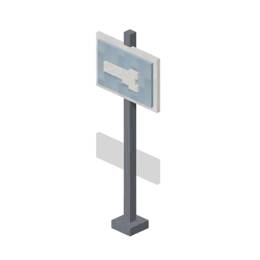 Road Sign Post (Pixel Modern City Street)