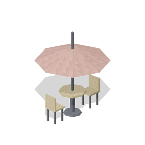 Cafe Table And Chairs (Pixel Modern City Street)