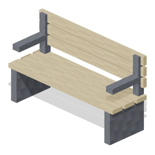 Park Bench (Pixel Modern City Street)