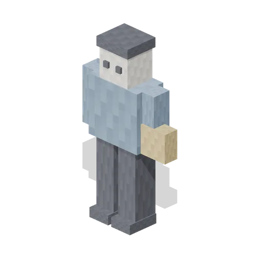 Commuter Walking With Bag (Pixel Modern City Street)