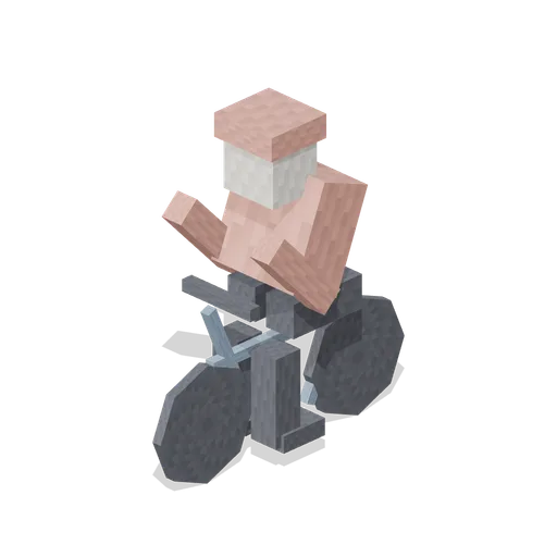 Cyclist On Bicycle (Pixel Modern City Street)
