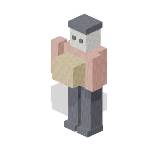 Delivery Courier With Parcel (Pixel Modern City Street)