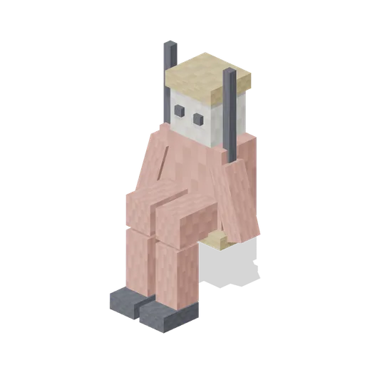 Child On Swing (Pixel Modern City Street)