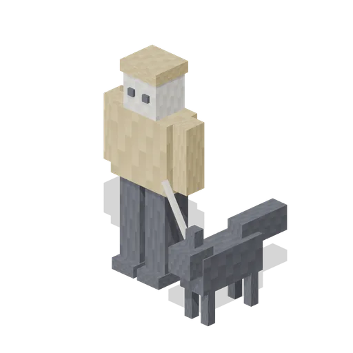 Dog Walker With Dog (Pixel Modern City Street)