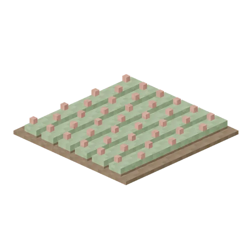 Strawberry Beds Tile (Pixel Modern Farm)