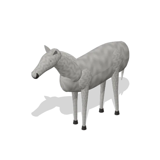 Riding Horse Standing (Grey) (Farm and Working Animals HD)