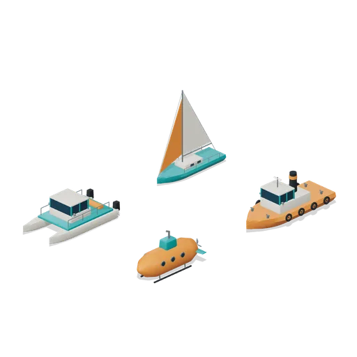 Sea vehicle showcase (Air, Land and Sea Vehicles)