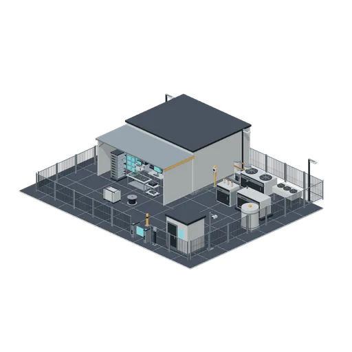 Secure server service compound (Data Centre Infiltration Kit)