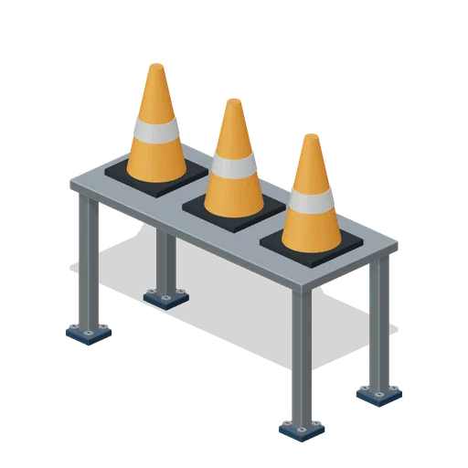 Road Cone Rack (Container Inspection and Customs Yard)