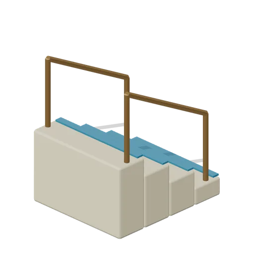 Pool Entry Stair (Fantasy Bathhouse and Thermal Sanctuary)