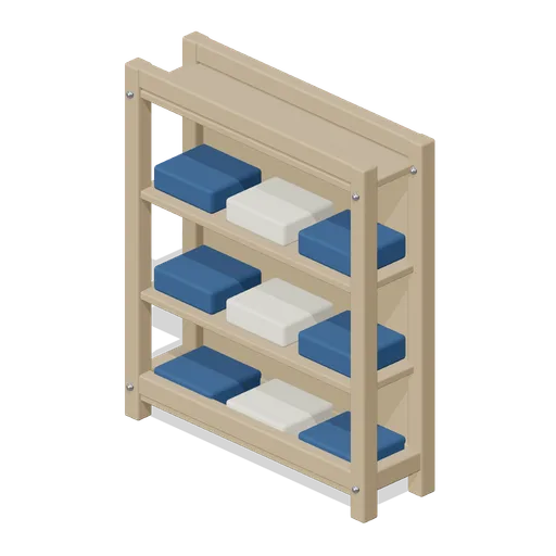 Finished Cloth Shelf (Textile Weaving and Dye Workshop)
