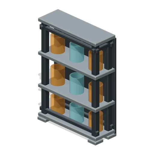 Glass Color Rack (Glassblowing Studio and Gallery)
