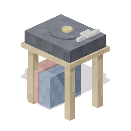 Record Player And Stand (Pixel Modern Apartments)