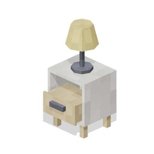 Bedside Table With Lamp (Pixel Modern Apartments)