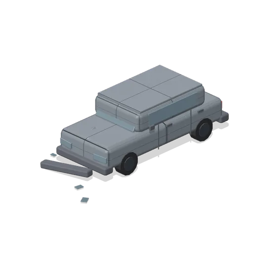 Damaged Car (Fire and Emergency Services)