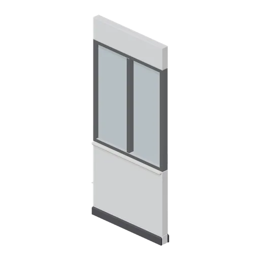 Station partition wall, glazed (Police Station and Detective Office)