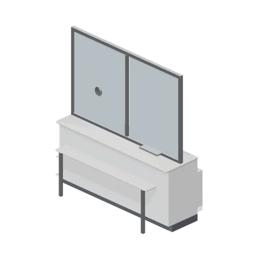 Front counter bay with security screen (Police Station and Detective Office)