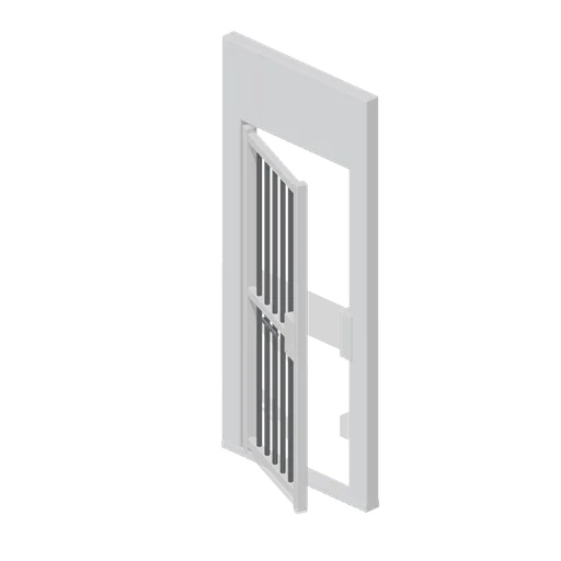 Holding cell barred door section (Police Station and Detective Office)