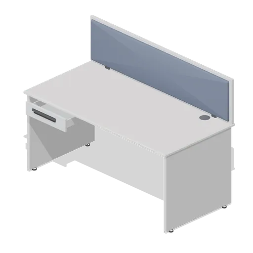 Squad room desk with divider (Police Station and Detective Office)