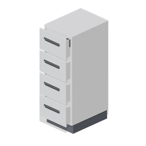 Filing cabinet, four drawer (Police Station and Detective Office)