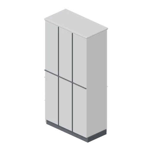 Locker bank, six door (Police Station and Detective Office)