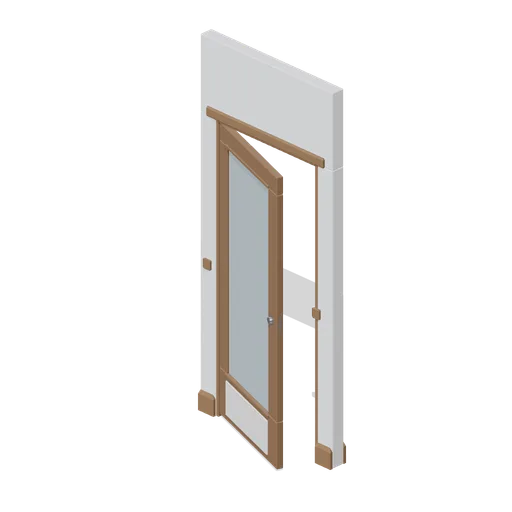 Private office door wall module (Police Station and Detective Office)