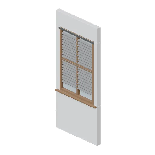 Sash window wall module with blind (Police Station and Detective Office)