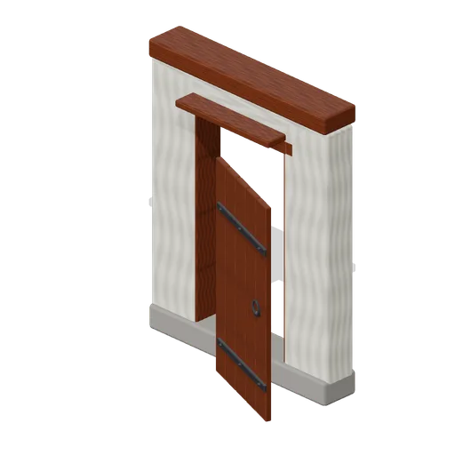 Cob Wall Door Section (Witch Cottage and Apothecary)
