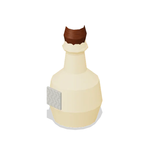 Potion Bottle Round Amber (Witch Cottage and Apothecary)
