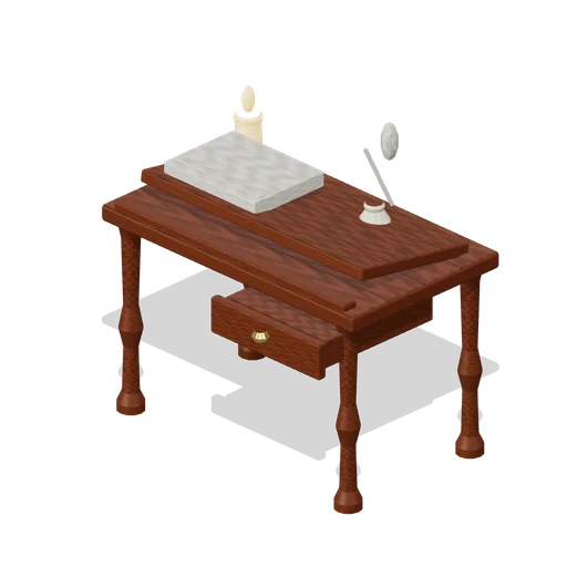 Writing Desk With Ledger (Witch Cottage and Apothecary)