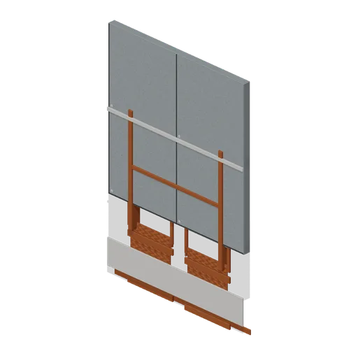 Classroom Wall Section, Sliding Door (Japanese School and City Street)