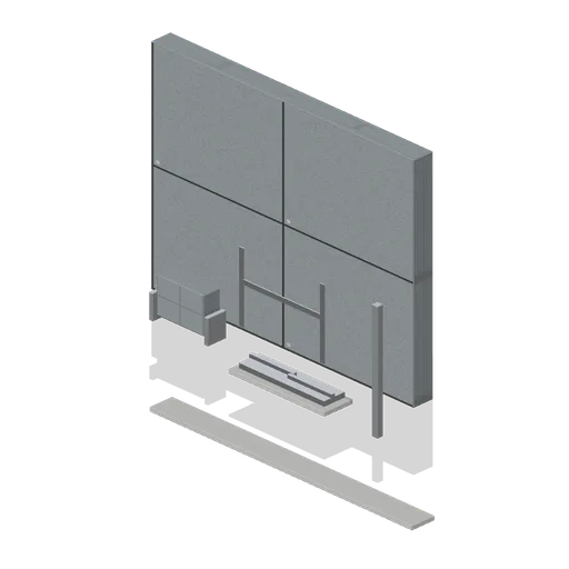 Upper Floor Wall Section, Plain (Japanese School and City Street)