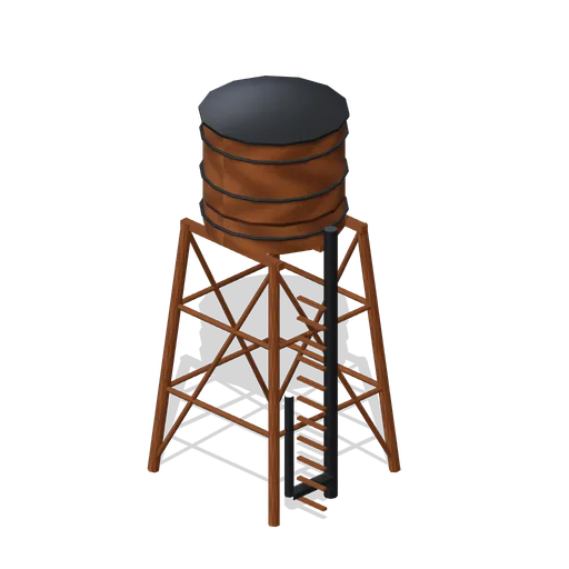 Timber Water Tower (Wild West Frontier Town)