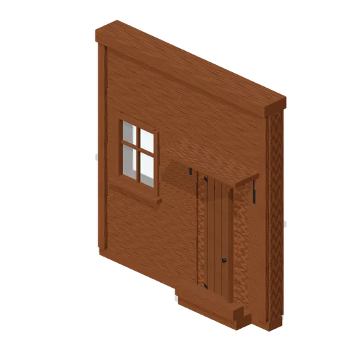 Rear Wall Bay With Door (Wild West Frontier Town)